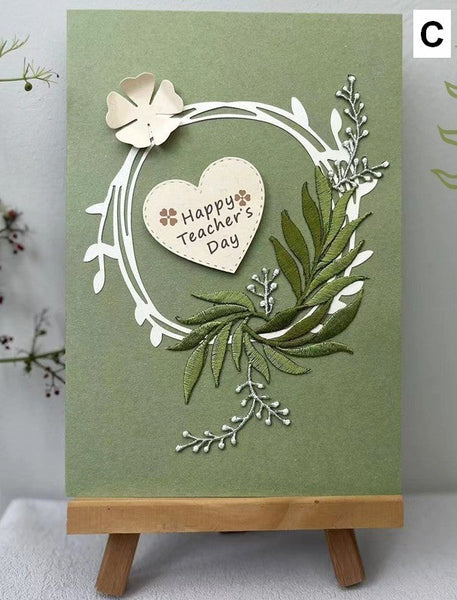 Creative Teacher's Day Greeting Card, Beautiful Greeting Cards, Embroidery Greeting Cards, Original Handmade Embroidery Greeting Cards-LargePaintingArt.com