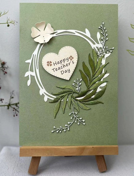 Creative Teacher's Day Greeting Card, Beautiful Greeting Cards, Embroidery Greeting Cards, Original Handmade Embroidery Greeting Cards-LargePaintingArt.com