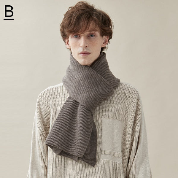 Casual Scarf Men, Men's Wool Scarf Winter, Business Wool Scarf for Gentleman, Thick Wool Scarf, Men's Winter Scarf, Formal Men Scarf Styles, Modern Fashion Scarf-LargePaintingArt.com