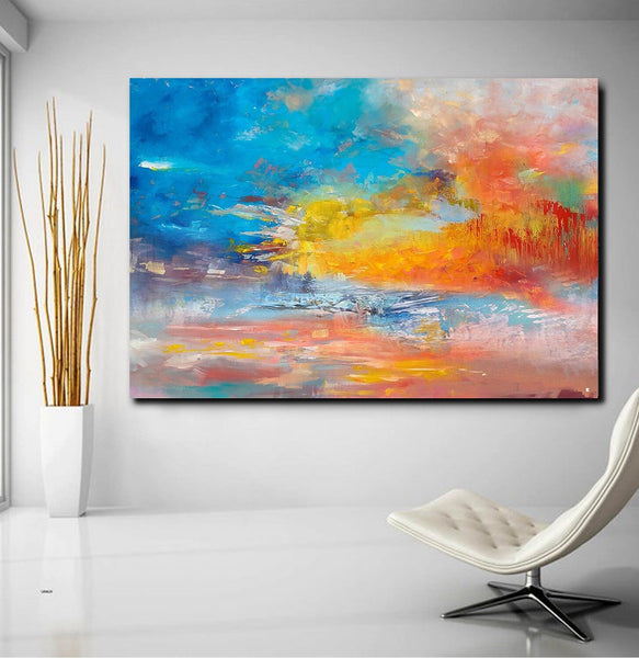 Large Paintings for Living Room, Buy Paintings Online, Wall Art Paintings for Bedroom, Simple Modern Art, Simple Abstract Art-LargePaintingArt.com