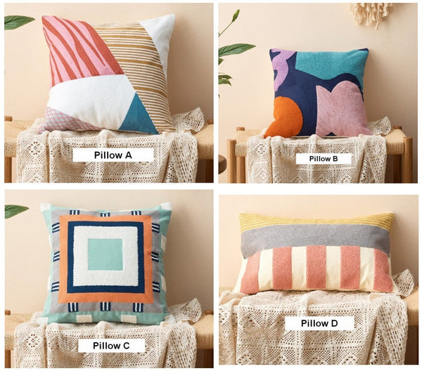 Large Modern Sofa Cushion, Decorative Pillow Covers, Modern Pillows for Couch, Abstract Decorative Throw Pillows for Living Room-LargePaintingArt.com