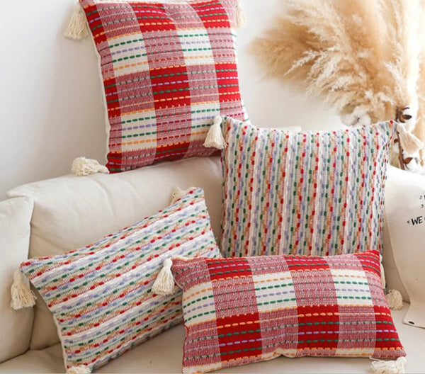 Colorful Modern Sofa Pillows Covers, Modern Sofa Cushion, Decorative Modern Pillows for Couch, Decorative Pillows for Living Room-LargePaintingArt.com