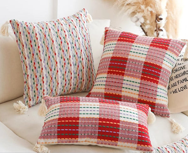 Colorful Modern Sofa Pillows Covers, Modern Sofa Cushion, Decorative Modern Pillows for Couch, Decorative Pillows for Living Room-LargePaintingArt.com