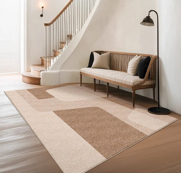 Contemporary Modern Rugs for Office, Living Room Rug Placement Ideas, Modern Rugs in Dining Room, Bedroom Geometric Modern-LargePaintingArt.com