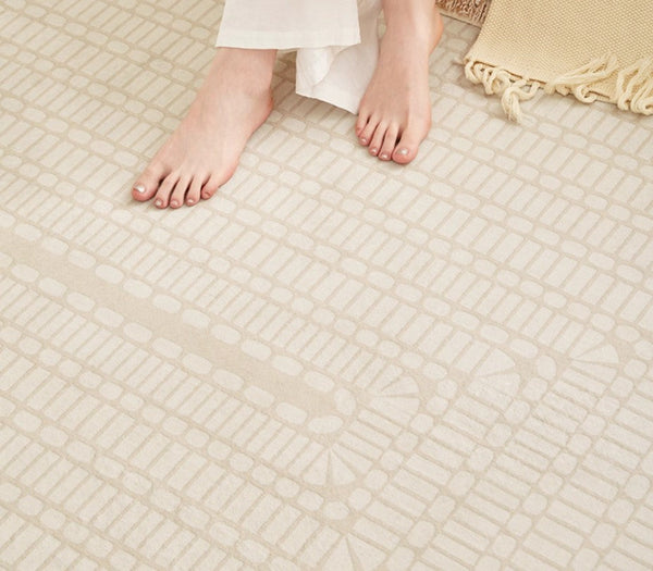 Bedroom Modern Floor Rugs, Modern Area Rug for Living Room, Large Area Rugs for Office, Mid Century Contemporary Rugs under Sofa-LargePaintingArt.com