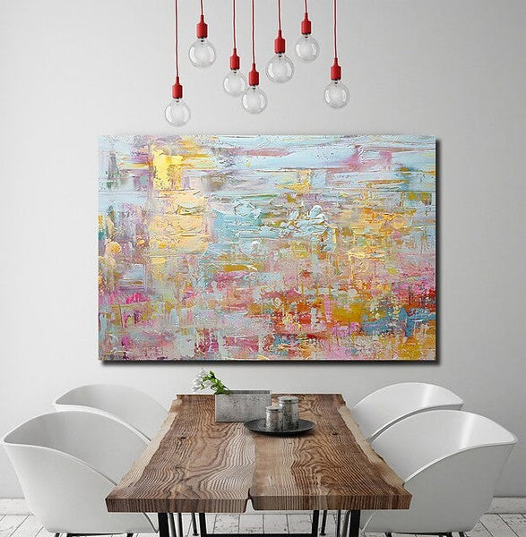 Hand Painted Wall Art, Simple Painting Ideas for Living Room, Acrylic Paintings for Bedroom-LargePaintingArt.com