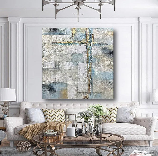 Simple Painting Ideas for Living Room, Acrylic Painting on Canvas, Large Paintings for Office, Buy Paintings Online, Oversized Canvas Paintings-LargePaintingArt.com