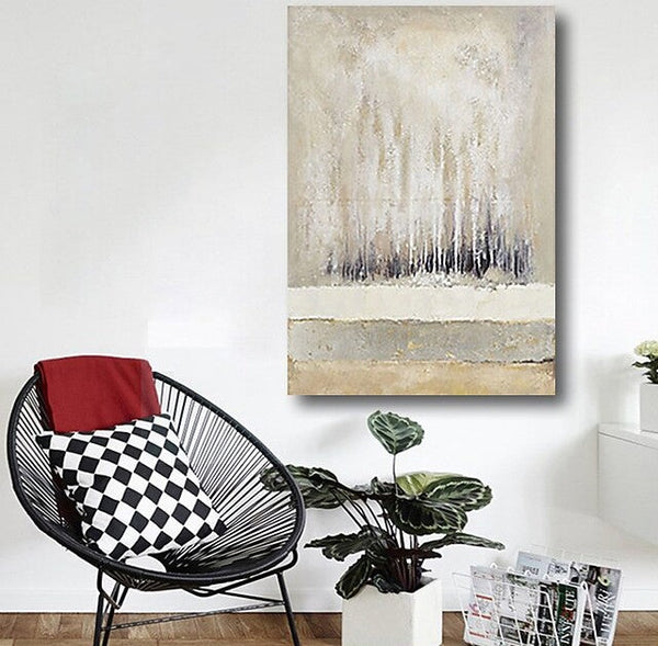 Simple Modern Acrylic Paintings, Forest Tree Painting, Canvas Painting Landscape, Abstract Landscape Painting, Paintings for Living Room-LargePaintingArt.com