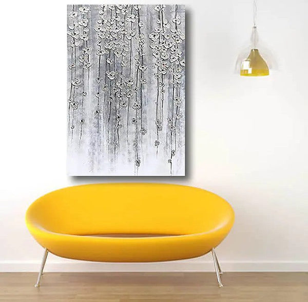 Paintings for Bedroom, Abstract Flower Painting, Flower Acrylic Painting, Canvas Painting Flower, Simple Modern Acrylic Paintings-LargePaintingArt.com