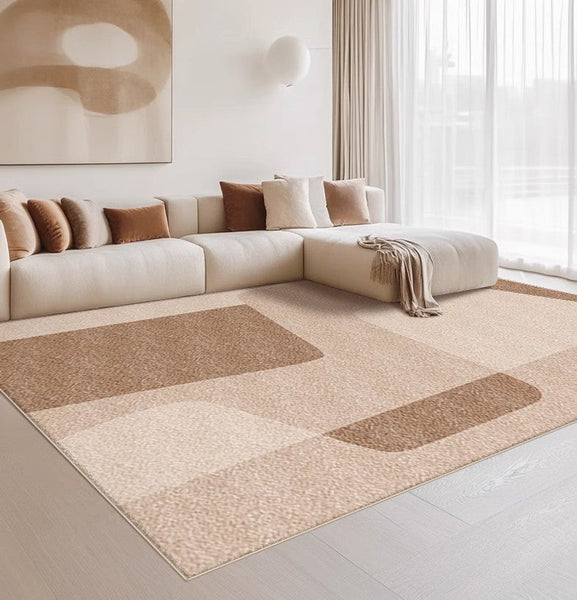 Contemporary Modern Rugs for Office, Living Room Rug Placement Ideas, Modern Rugs in Dining Room, Bedroom Geometric Modern-LargePaintingArt.com