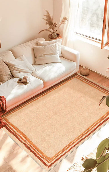 Contemporary Modern Rugs for Living Room, Geometric Modern Rugs under Dining Room Table, Modern Carpets under Coffee Table, Abstract Soft Rugs for Bedroom-LargePaintingArt.com