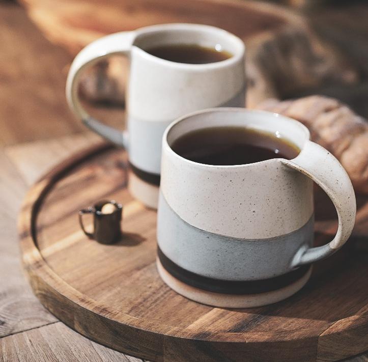 Black Pottery Coffee Cup Ceramic Coffee Mug, Latte Coffee Cup Handmade Coffee Cup Large Tea Cup