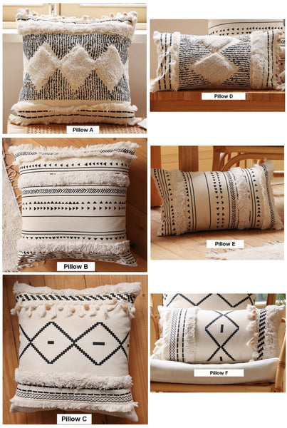 Decorative Pillow Covers, Modern Decorative Pillows for Interior Design, Square Modern Throw Pillows for Couch, Contemporary Modern Sofa Pillows-LargePaintingArt.com