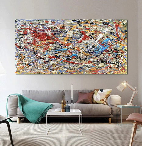 Colorful Contemporary Canvas Artwork, Modern Art Paintings for Dining Room, Abstract Wall Art Paintings, Large Acrylic Paintings on Canvas, Hand Painted Wall Art Paintings-LargePaintingArt.com