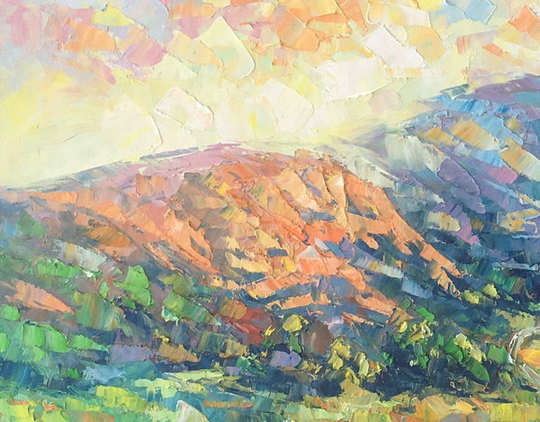Mountain Landscape Painting, Spring Mountain Painting, Custom Canvas Painting for Sale, Original Paintings for Sale, Oil Painting on Canvas-LargePaintingArt.com