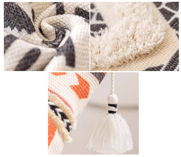 Oriental Square Pillows for Couch, Geometric Modern Pillows, Decorative Throw Pillows for Living Room, Bohemian Decorative Sofa Pillows-LargePaintingArt.com