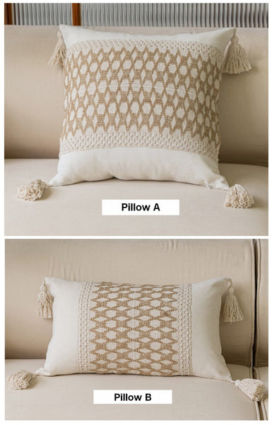 Contemporary Modern Sofa Pillows for Bedroom, Large Square Modern Throw Pillows for Couch, Simple Decorative Throw Pillows, Large Throw Pillow for Interior Design-LargePaintingArt.com