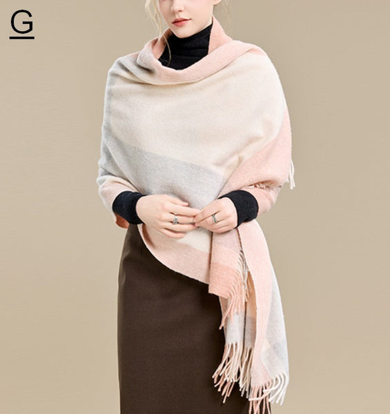 Large Wool Scarf, Winter Shawl, Christmas Holiday Gift, Evening Wrap, Winter Shawl, Elegant Shawl, Warm Cape, Cold Weather Scarf, Fashion Scarf, Oversized Scarf-LargePaintingArt.com