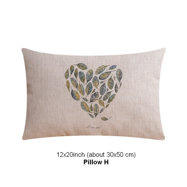 Throw Pillows for Couch, Simple Decorative Pillow Covers, Decorative Sofa Pillows for Children's Room, Love Birds Decorative Throw Pillows-LargePaintingArt.com