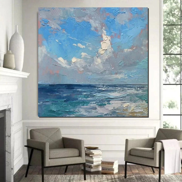 Abstract Landscape Canvas Painting for Living Room, Modern Wall Art Painting, Contemporary Abstract Artwork, Heavy Texture Paintings for Interior Design-LargePaintingArt.com