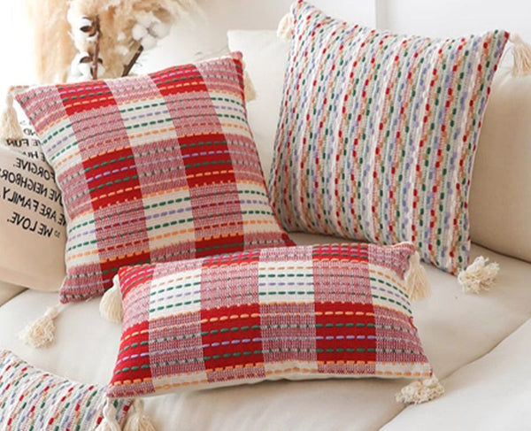 Colorful Modern Sofa Pillows Covers, Modern Sofa Cushion, Decorative Modern Pillows for Couch, Decorative Pillows for Living Room-LargePaintingArt.com