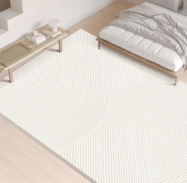 Living Room Modern Rugs, Modern Living Room Rug Placement, Contemporary Area Rugs for Bedroom, Dining Room Floor Rugs, Large Grey Rugs for Office-LargePaintingArt.com