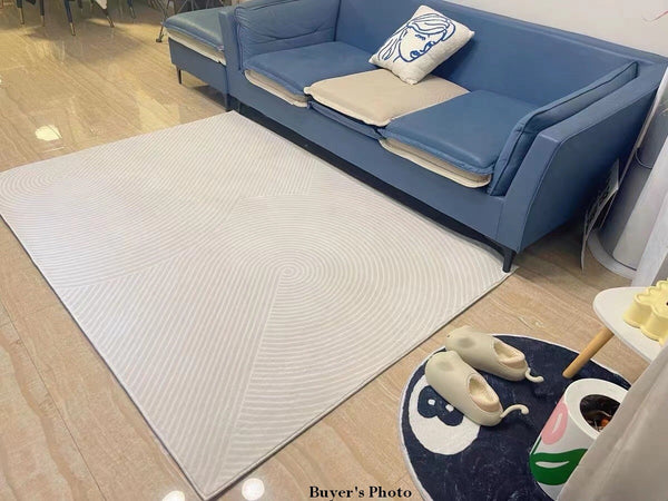 Living Room Modern Rugs, Modern Living Room Rug Placement, Contemporary Area Rugs for Bedroom, Dining Room Floor Rugs, Large Grey Rugs for Office-LargePaintingArt.com