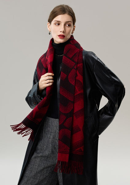 Fashion Designer Scarf, Soft Cashmere Scarf for Women, Cold Weather Scarf, Elegant Scarf, Holiday Women Scarf, Modern Wool Scarf, Warm Winter Scarf-LargePaintingArt.com