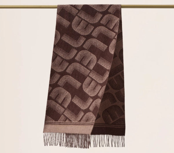 Cold Weather Scarf, Fashion Designer Scarf, Elegant Scarf, Holiday Women Scarf, Modern Wool Scarf, Warm Winter Scarf, Soft Cashmere Scarf for Women-LargePaintingArt.com