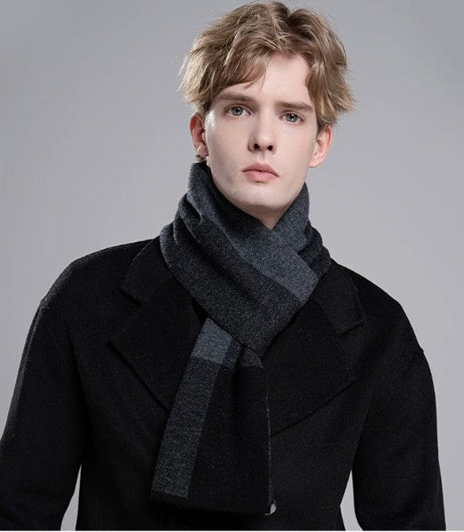 Formal Men Scarf Styles, Business Wool Scarf for Gentleman, Men's Winter Scarf, Thick Wool Scarf for Men, Modern Casual Scarf Men, Men's Wool Scarf Winter
