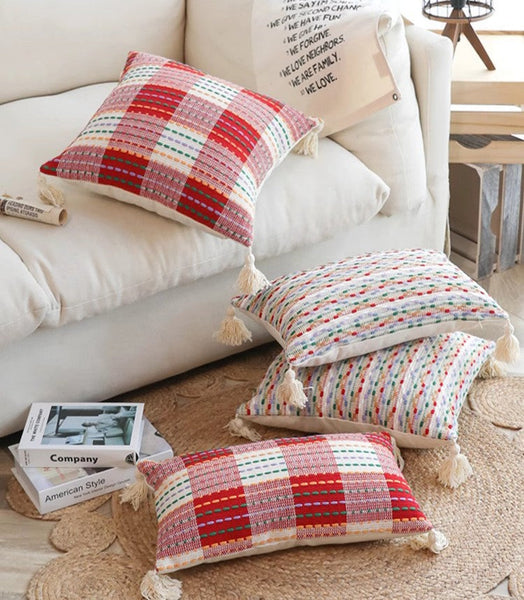 Colorful Modern Sofa Pillows Covers, Modern Sofa Cushion, Decorative Modern Pillows for Couch, Decorative Pillows for Living Room-LargePaintingArt.com