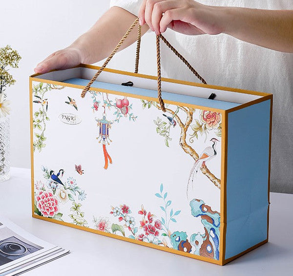 Beautiful Bird Pattern Tea Cups, 8 oz Porcelain Tea Cup Saucer Set of 2 Cups, Elegant Oriental Pheasant Ceramic Cup and Saucer in Gift Box-LargePaintingArt.com