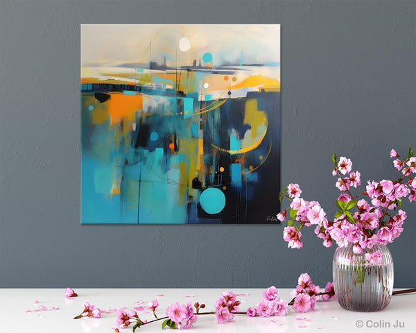 Extra Large Abstract Painting for Living Room, Acrylic Canvas Paintings, Original Modern Wall Art, Oversized Contemporary Acrylic Paintings-LargePaintingArt.com