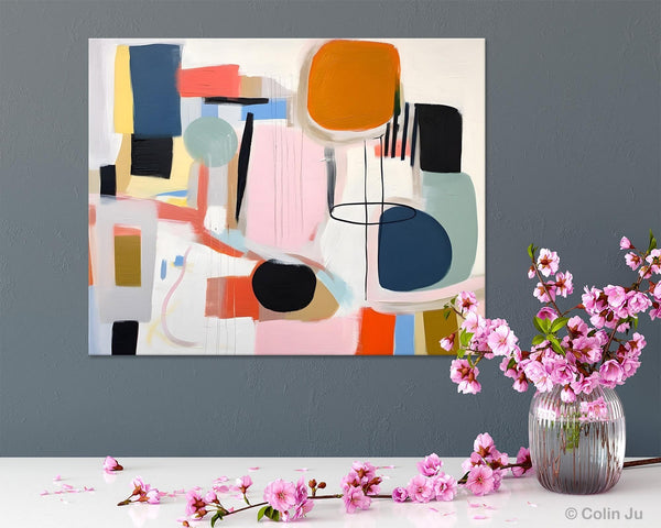 Abstract Canvas Paintings, Extra Large Canvas Painting for Living Room, Original Acrylic Wall Art, Oversized Contemporary Acrylic Paintings-LargePaintingArt.com