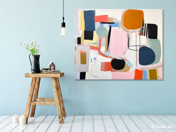 Abstract Canvas Paintings, Extra Large Canvas Painting for Living Room, Original Acrylic Wall Art, Oversized Contemporary Acrylic Paintings-LargePaintingArt.com