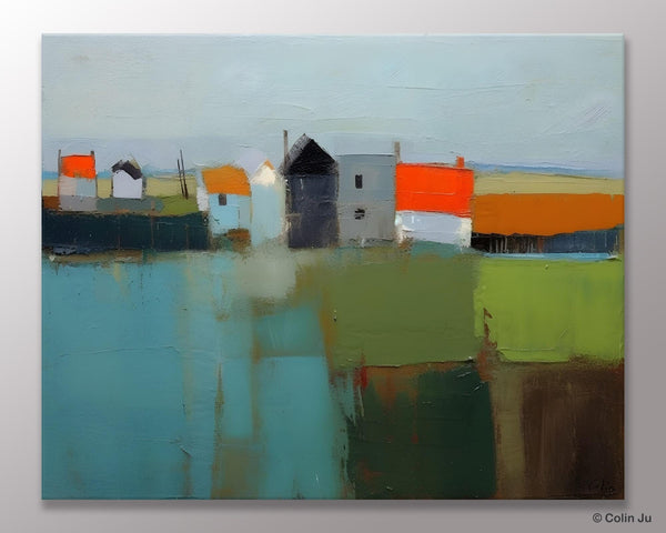 Abstract Landscape Paintings, Extra Large Canvas Painting for Living Room, Large Original Abstract Wall Art, Contemporary Acrylic Paintings-LargePaintingArt.com