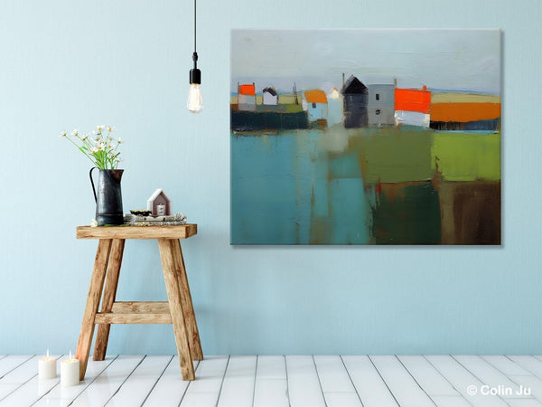 Abstract Landscape Paintings, Extra Large Canvas Painting for Living Room, Large Original Abstract Wall Art, Contemporary Acrylic Paintings-LargePaintingArt.com