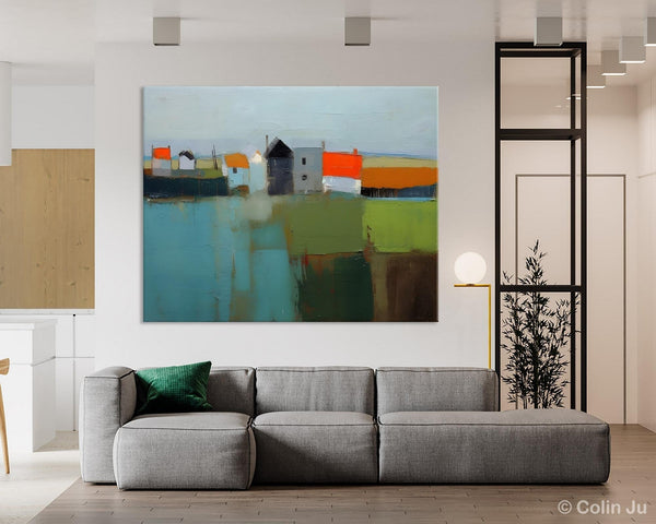 Abstract Landscape Paintings, Extra Large Canvas Painting for Living Room, Large Original Abstract Wall Art, Contemporary Acrylic Paintings-LargePaintingArt.com