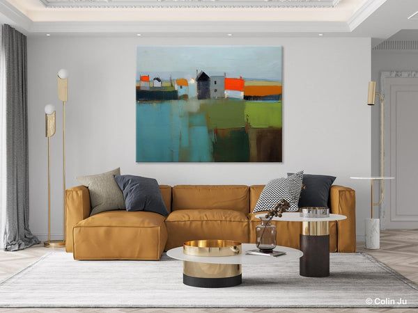 Abstract Landscape Paintings, Extra Large Canvas Painting for Living Room, Large Original Abstract Wall Art, Contemporary Acrylic Paintings-LargePaintingArt.com