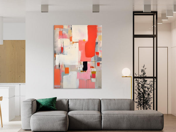 Extra Large Painting on Canvas, Huge Contemporary Acrylic Paintings, Extra Large Canvas Painting for Bedroom, Original Abstract Wall Art-LargePaintingArt.com
