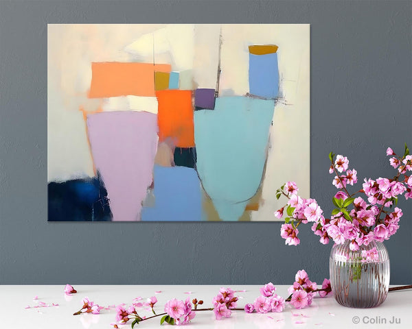 Simple Wall Painting Ideas for Living Room, Extra Large Painting on Canvas, Contemporary Acrylic Art, Original Abstract Wall Art Paintings-LargePaintingArt.com
