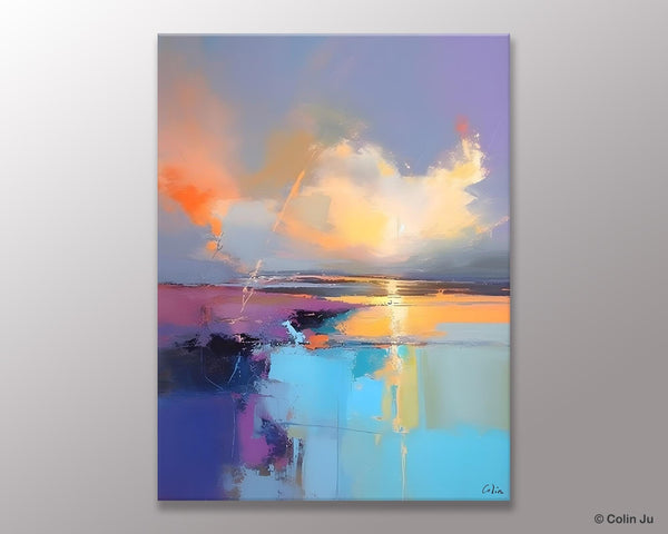 Original Landscape Paintings, Modern Paintings, Large Contemporary Wall Art, Acrylic Painting on Canvas, Extra Large Paintings for Bedroom-LargePaintingArt.com