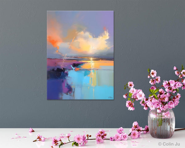Original Landscape Paintings, Modern Paintings, Large Contemporary Wall Art, Acrylic Painting on Canvas, Extra Large Paintings for Bedroom-LargePaintingArt.com