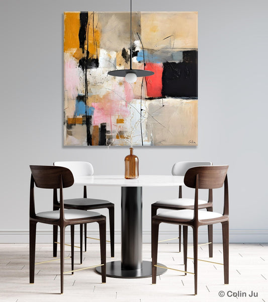 Contemporary Canvas Art, Modern Acrylic Artwork, Original Modern Paintings, Heavy Texture Canvas Art, Large Abstract Painting for Bedroom-LargePaintingArt.com