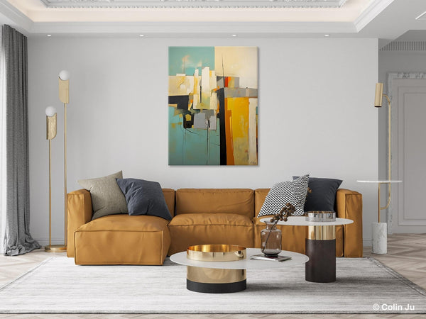 Abstract Paintings, Large Contemporary Wall Art, Extra Large Paintings for Living Room, Heavy Texture Canvas Art, Original Modern Painting-LargePaintingArt.com