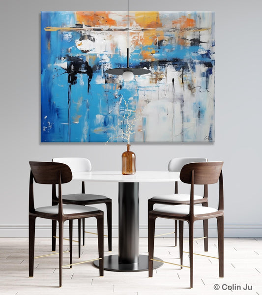 Oversized Canvas Paintings, Original Abstract Art, Modern Wall Art Ideas for Living Room, Palette Knife Painting, Contemporary Acrylic Art-LargePaintingArt.com