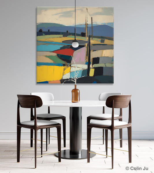 Original Landscape Wall Art Paintings, Abstract Wall Art Painting for Living Room, Landscape Canvas Paintings, Acrylic Painting on Canvas