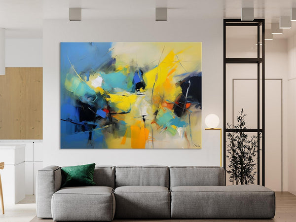 Hand Painted Canvas Art, Contemporary Acrylic Art, Oversized Canvas Paintings, Original Abstract Art, Huge Wall Art Ideas for Living Room-LargePaintingArt.com