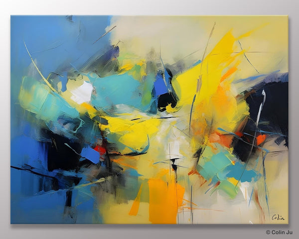 Hand Painted Canvas Art, Contemporary Acrylic Art, Oversized Canvas Paintings, Original Abstract Art, Huge Wall Art Ideas for Living Room-LargePaintingArt.com