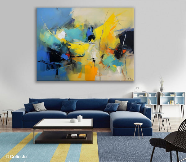 Hand Painted Canvas Art, Contemporary Acrylic Art, Oversized Canvas Paintings, Original Abstract Art, Huge Wall Art Ideas for Living Room-LargePaintingArt.com